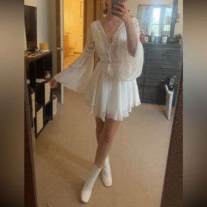 Boho style white dress. From JAUS. No stains in amazing condition. Worn once.